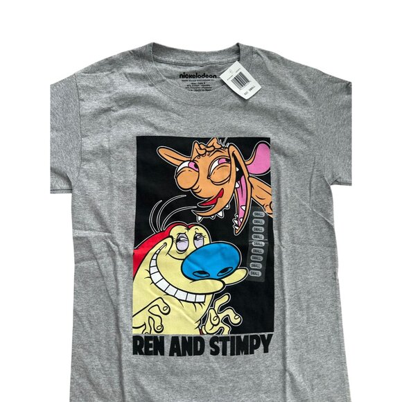 NICKELODEON Ren & Stimpy Retro Cartoon Graphic T Shirt Size Small NEW NWT - Picture 3 of 5